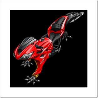 Triumph Daytona Gecko Red Posters and Art